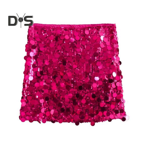 

Женская мини-юбка с высокой талией, сверкающая блестками, А-силуэт, короткая юбка, облегающая бедра, юбка для вечеринки, свадьбы, клубная одежда S розы красного