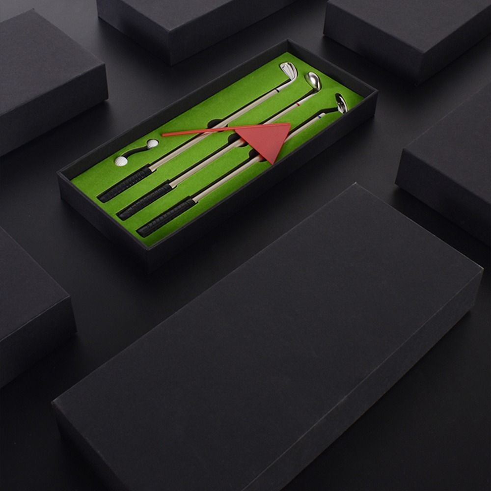 Golf Club Gift Black/Red/Blue Ink Golf Shaped Ballpoint Pen Neutral Pen Golf Putter Pen Set Gel Pen