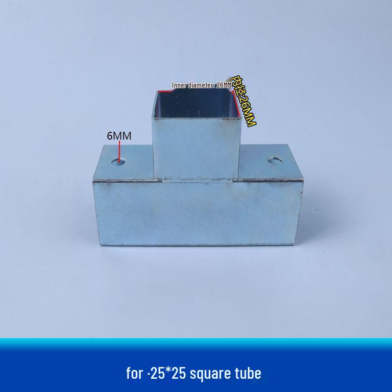 Galvanized Steel Wrought Iron Connector: Two/Three-Way Swivel Right Angle for Square Tubes.