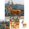 Christmas Deer Decor Figurine With Plastic Material For Holiday Window Display And Storefront Setup