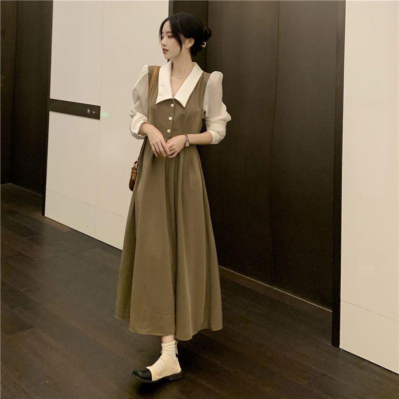 French Retro Hepburn Style Women s Autumn Dress - 2026 Collection 2XL