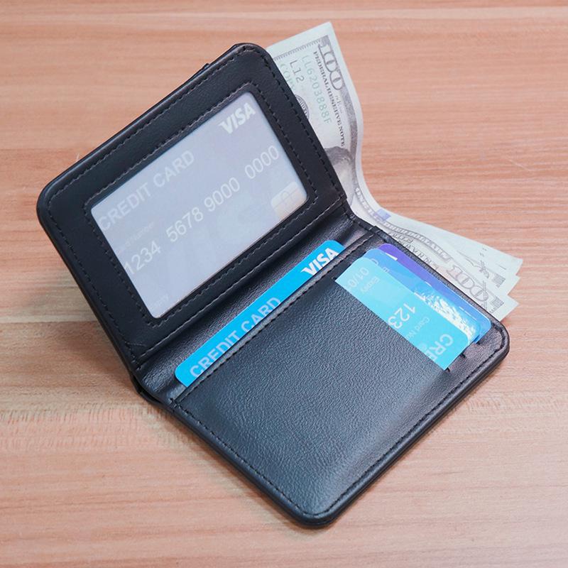 Cross-Border Multi-Slot Vertical ID Holder Men's Mini Wallet