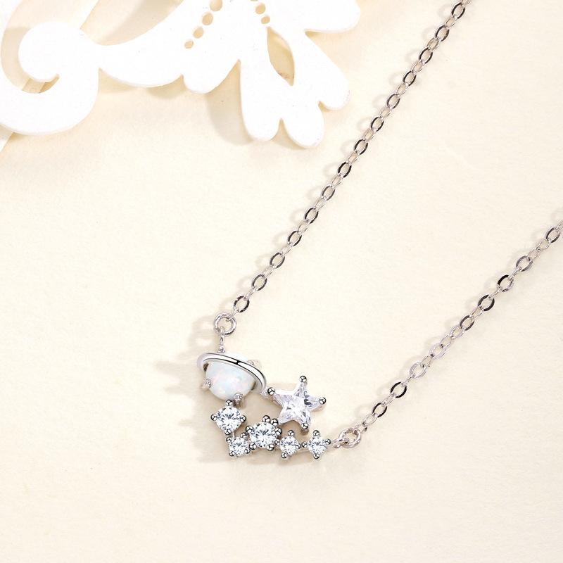 

All the Stars Hold the Moon Planet Necklace Women s Niche Exquisite Temperament Advanced Star Necklace Necklace