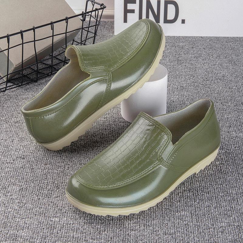 Water shoes low-top rain shoes men's shallow summer fashion overshoes non-slip waterproof wear-resistant rain boots labor insurance rubber shoes