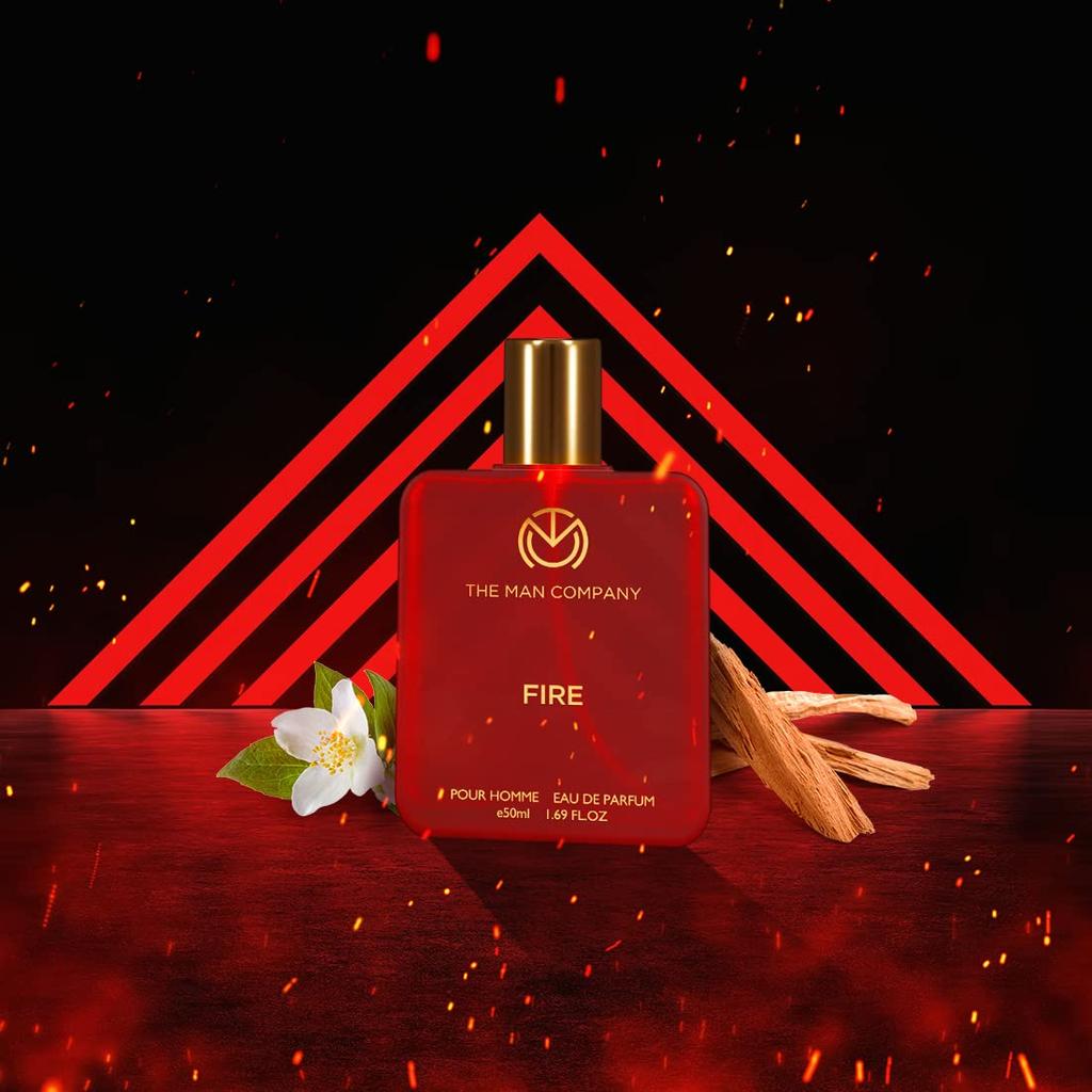 The Man Company Fire EDP - 50ml | Perfume Spray For Men's | Premium Long Lasting Fragrance | Fresh, Floral & Woody | Gift For Men