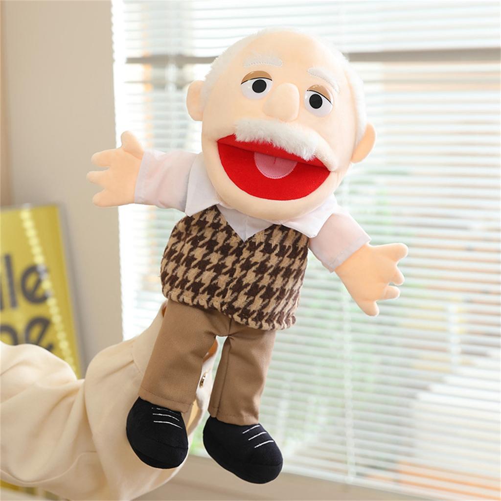 Marionnette à main Family à bouche ouverte pour tout le corps, Jouet en peluche, Marionnette Accessoire de spectacle pour maternelle, Marionnette pour enfants