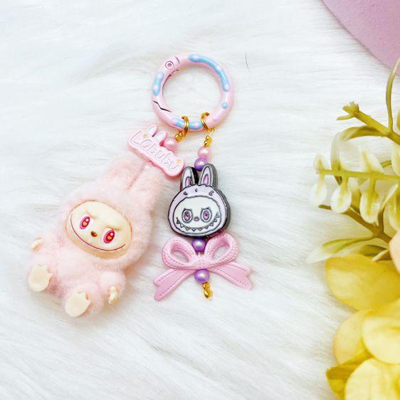 Vinil Parti Peluş Makaron Sevimli Bebek Figür Anahtarlık Çanta Kolyesi