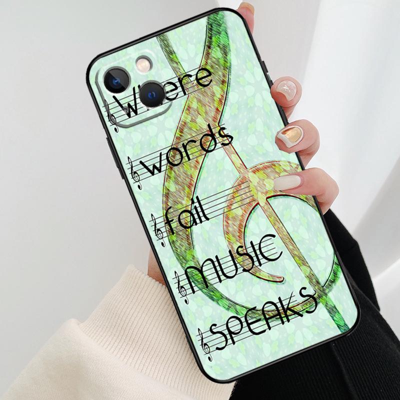 Music Note Musical Treble Clef Phone Case For iPhone 17 Pro Max 14 13 12 11 15 16 Pro Max mini 15 16 Plus 16e 17 Air Cover