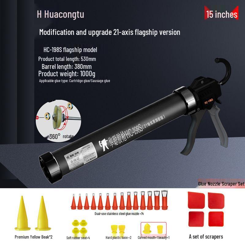 21 Bearing Automatic Glue Gun for Structural and Soft Sealant - Labor-Saving Caulking Tool