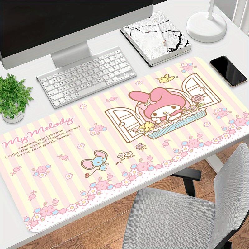 1pc My Melody Flowers Breeze cartoon Mouse Pad Design - Washable, Artwork for Desk & Computer, Large Mouse Pad 30cmx60cm(11.8x23.6inch)
