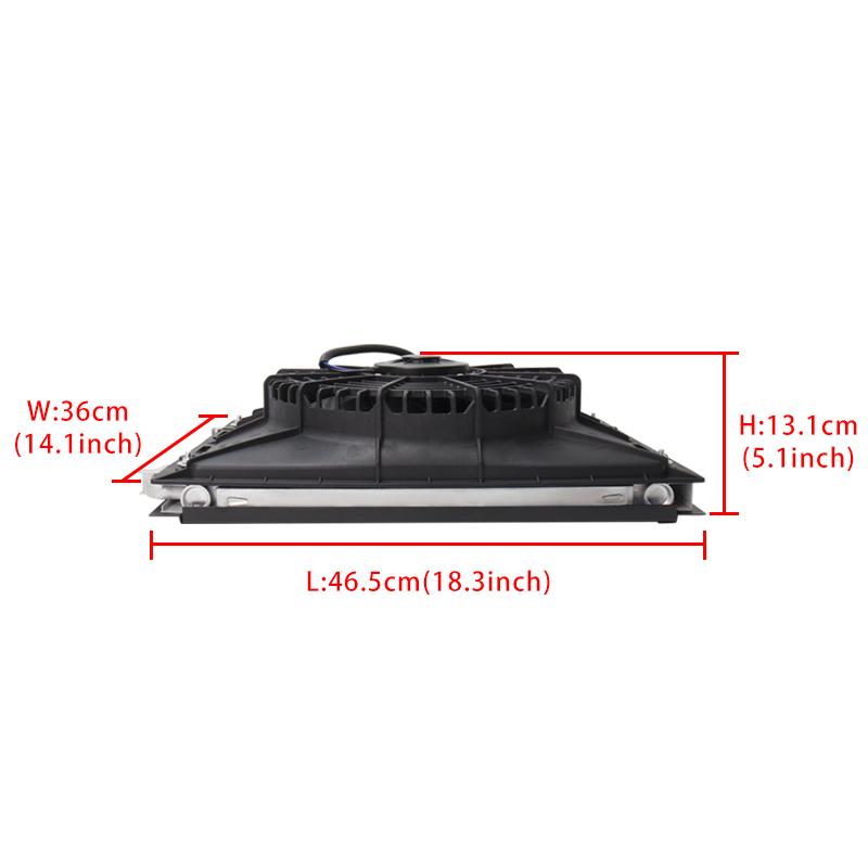 Universal Condenser Radiator Cooling Fan Set 120W 14''x18'' with Radiator Net for Vintage Car Hot Rod Radiator AC Conditioner