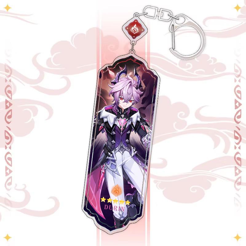 

Anime Keychain Furina Hutao Neuvillette Mualani Kinich Interlayer Key Chain Accessories Cute Bag Pendant Key Ring for Fans Gift