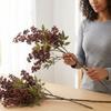 Plastic Artificial Nandina Berry Branch Small Fruit Green Plants Artificial Sophora Flower Faux Flower Realistic Flower Ornament