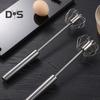 Semi-Automatic Whisk Stainless Steel Egg Beater Hand Push Rotary Egg Mixer Blender Handheld Egg Stirrer Tool Kitchen Supplies