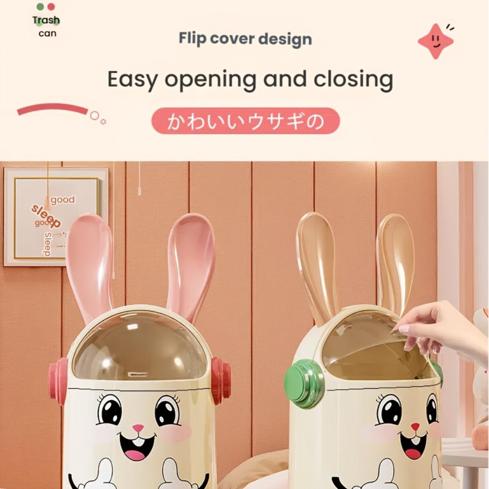 Cartoon Rabbit Ear Trash Can