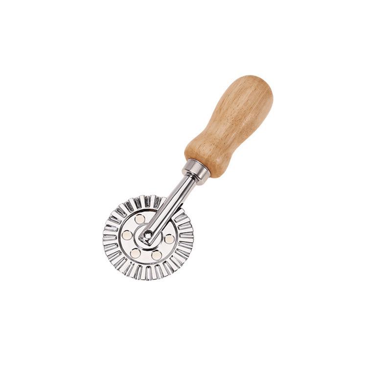 

Форма для вырезания пятен на торте и выпечке: Ручка из дуба, Колесо из нержавеющей стали, Резак для пиццы и Форма для печенья Picture Color