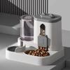 Large Capacity 2-in-1 Automatic Cat Food and Water Dispenser Dry/Wet Separation Durable Plastic Transparent Design Accessories