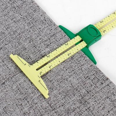 5-IN-1 Sewing Seam Ruler Measuring Gauge Patchwork Quilting Tailor Ruler Sizer Helper Aluminum Plastic Sliding Gauge