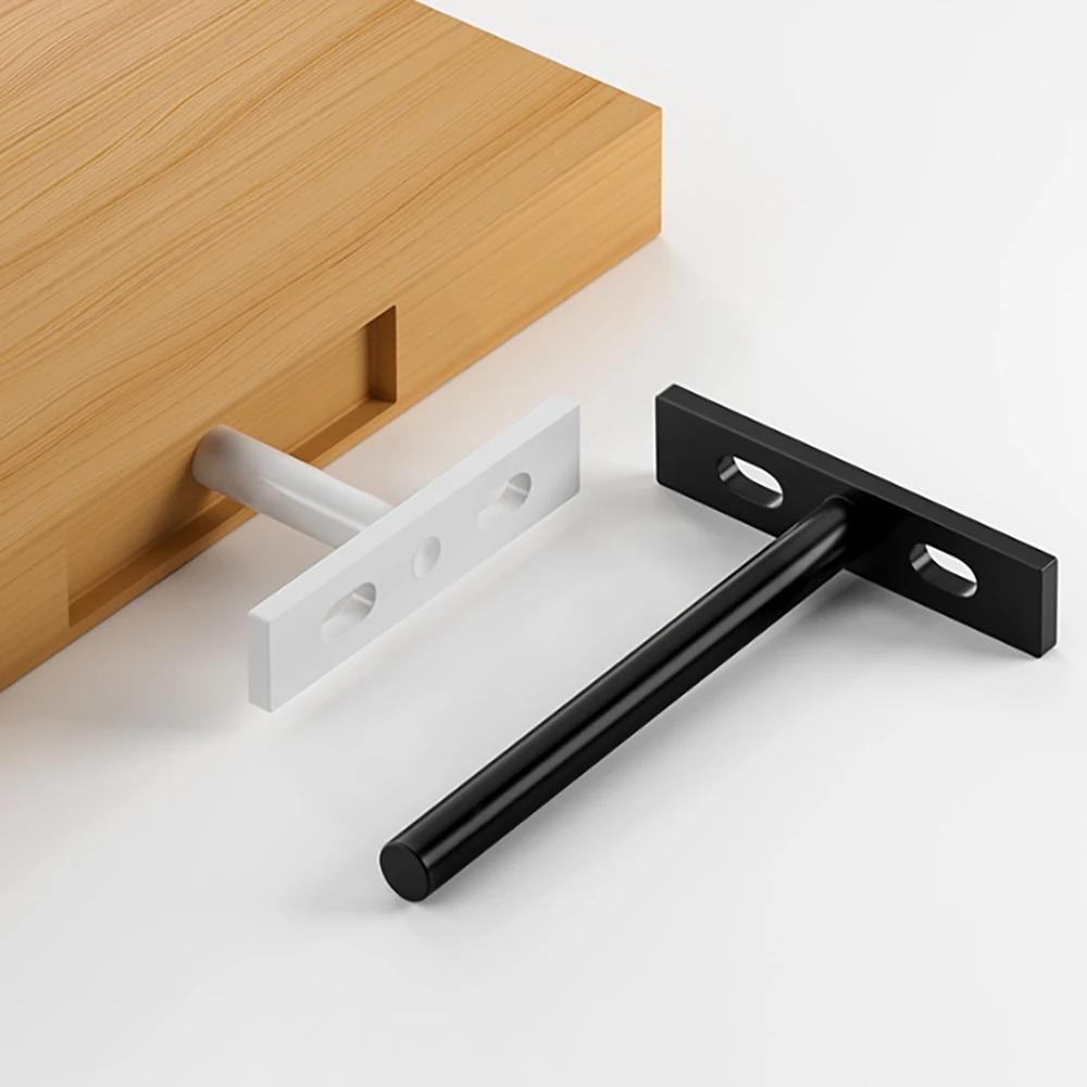 T-Shaped Stainless Steel Hidden Panel Supports Bookshelf Background Wall Storage Rack Invisible Support Partition Accessories
