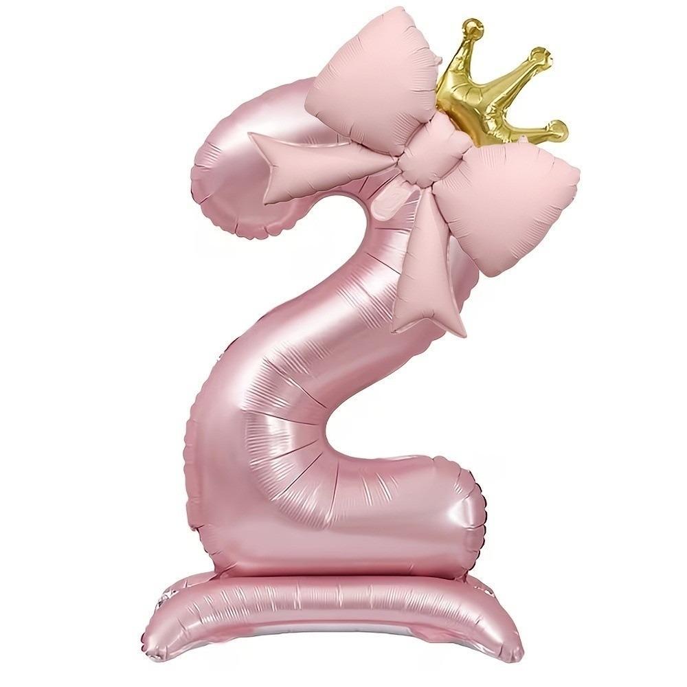 Crown Shape Standing Crown Balloons Pink Color 42 Inch Balloons Wedding Venue Decoration