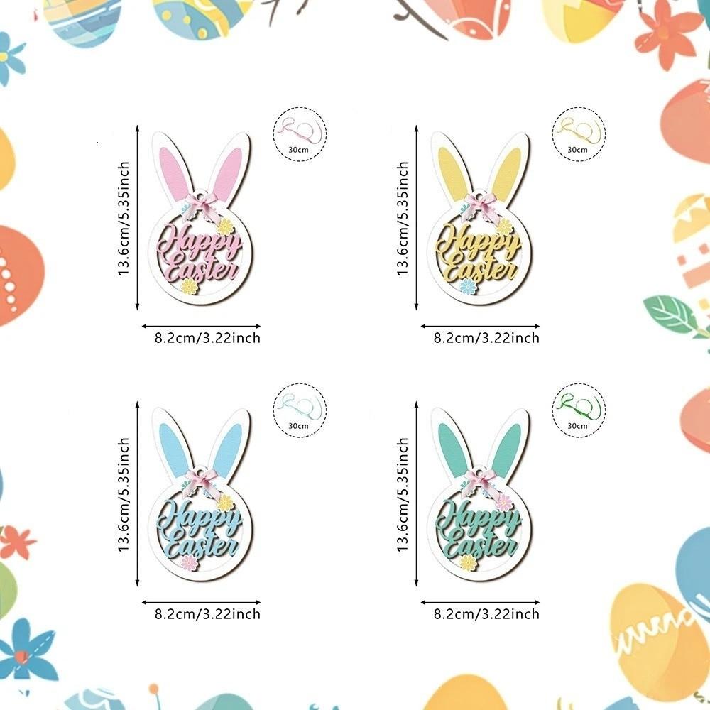 Holz Osterbaum Dekoration Flache Kaninchen Hängende Ornamente Osterhase Anhänger Büro Dekoration