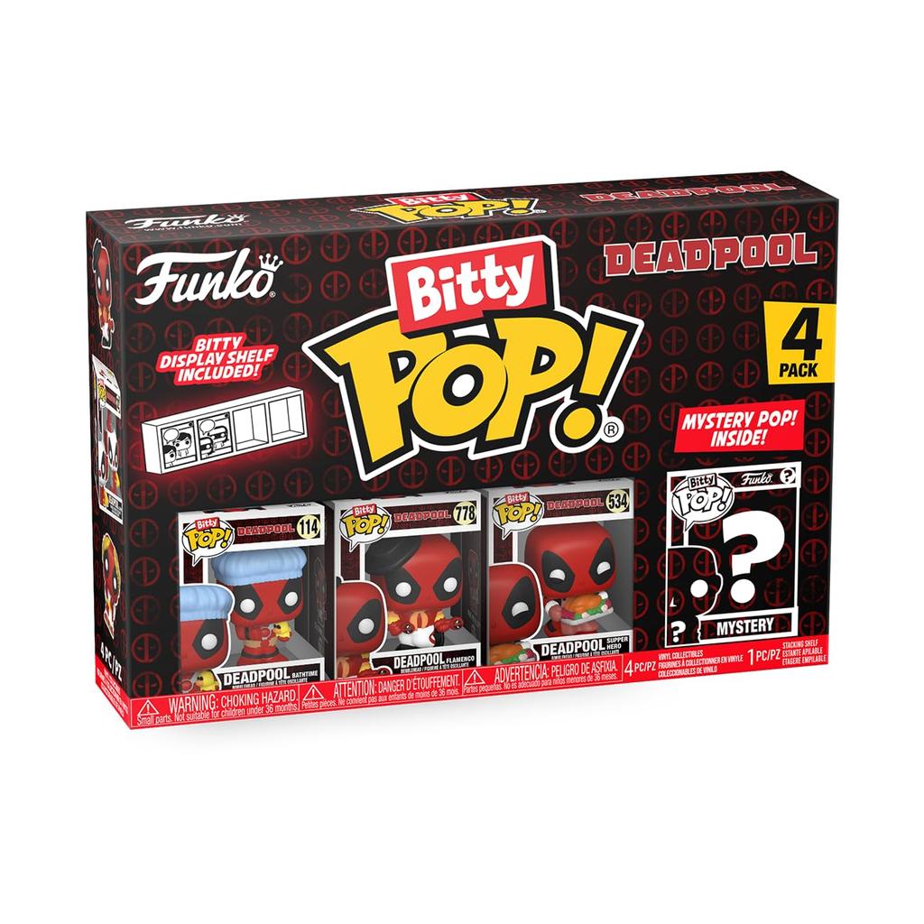 Marvel Deadpool Figure Funko Bitty 4PK Deadpool 2024 Bathtime PACK SERIES 2 Marvel Funko Pop!