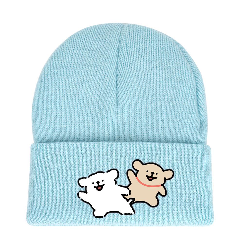 Winter Maltese Knit Hat With Printed Design For Men Women Casual Weather Cold