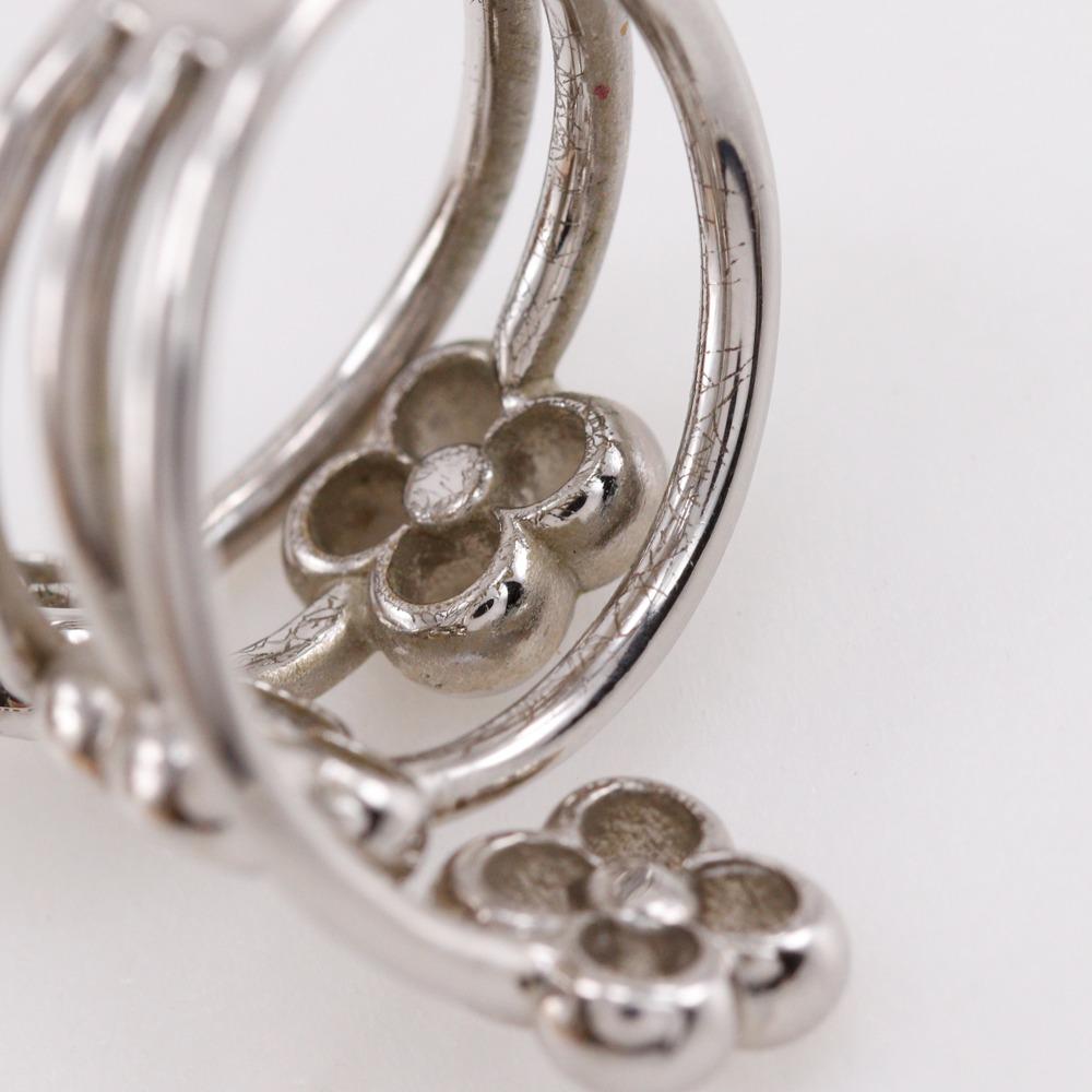 LOUIS VUITTON Ring Flower Full Ring M68130 Silver metallic #5.1(US Size) 5.0g Women Used