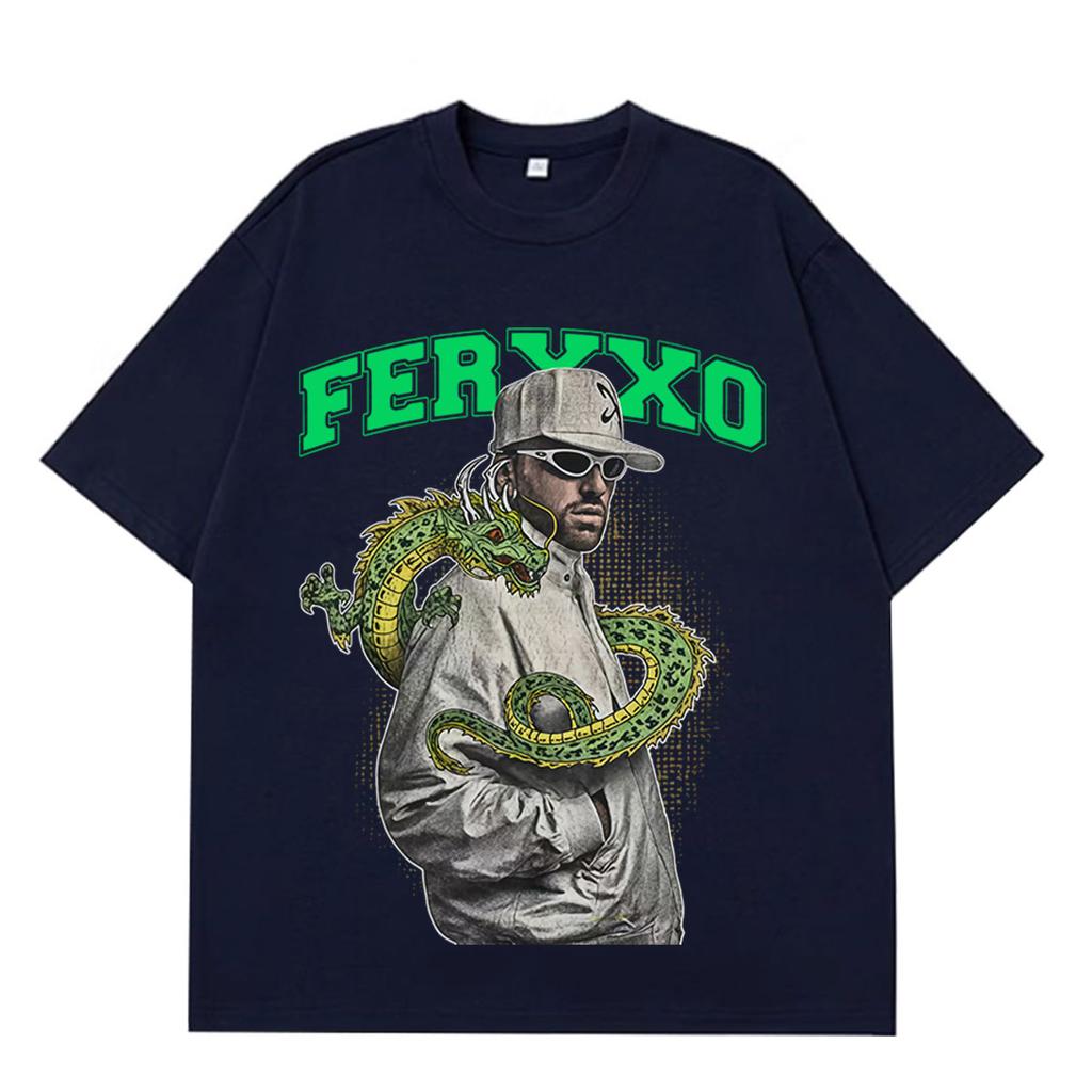 Rapper Feid Ferxxo Tour 2026 Print Tees Unisex Unisex Vintage Hiphop Tshirts Shortsleeved Casual Loose Cotton Tshirts Streetwear