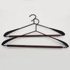 3PCS Thickened Ironwork Clothes Hanger Light Luxury Seamless Construction Beech Wood Hanger Vintage Wooden Wide Shoulder Hanger