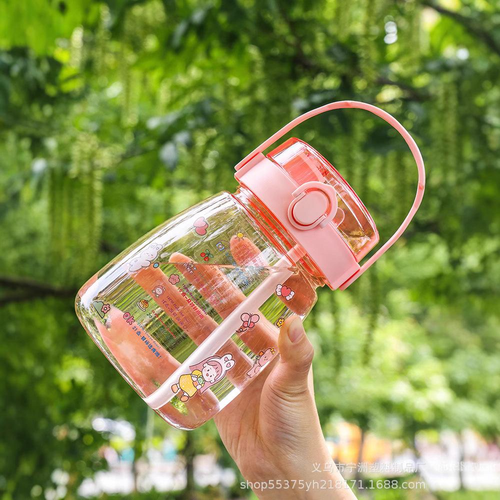 Large Capacity Water Cup Outdoor Sports Kettle Student Portable Children's Straw Cup