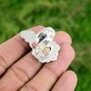 Natural Shiva Eye Shell Bezel Flower Promise Stackable Ring Jewelry 925 Silver