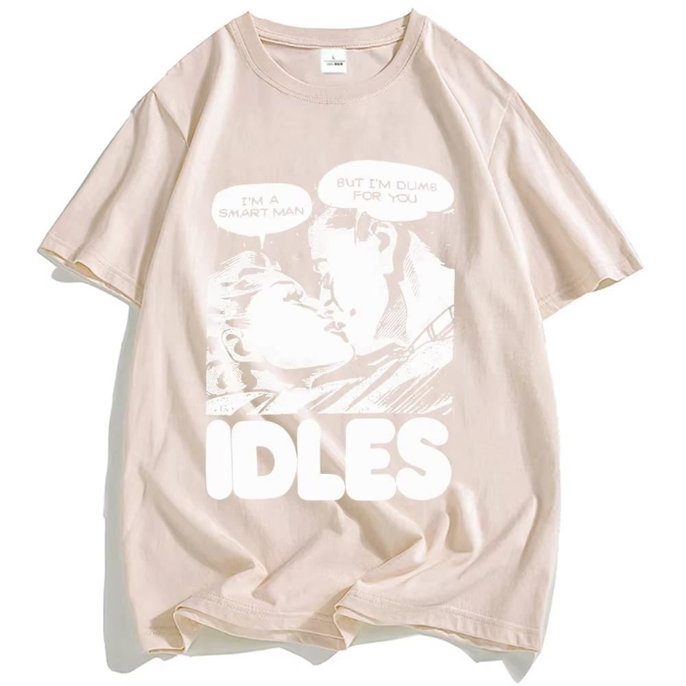 I'M A SMART MAN TEE IDLES HANDS CROPPED WOMENS T-SHIRT Short Sleeve Cotton Men Tshirts Summer O-neck Punk Streetwear Women Tees