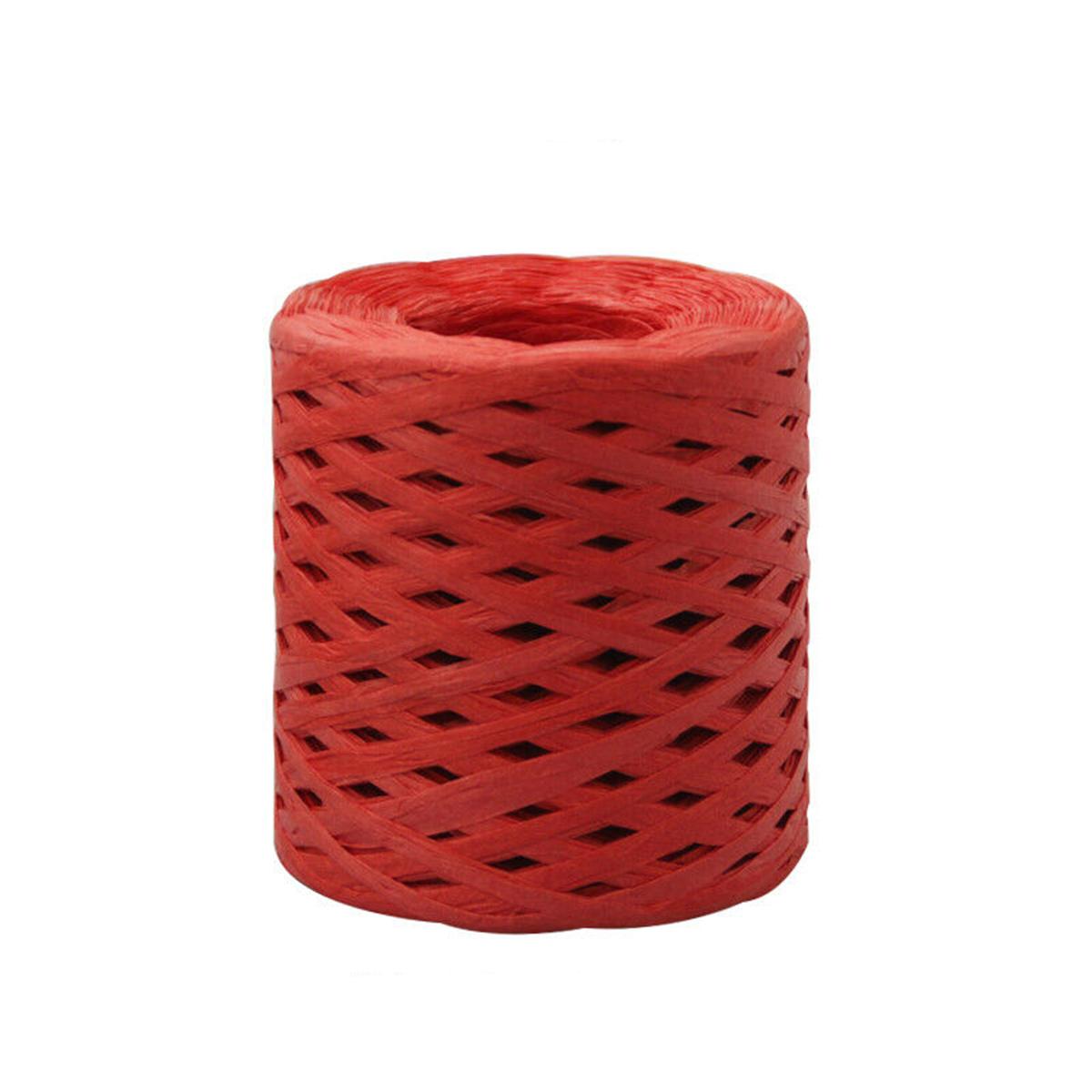 

Упаковка 200 м Натуральная декоративная оберточная бечевка Рафия Лента Шнур Нить Бумажная веревка красный