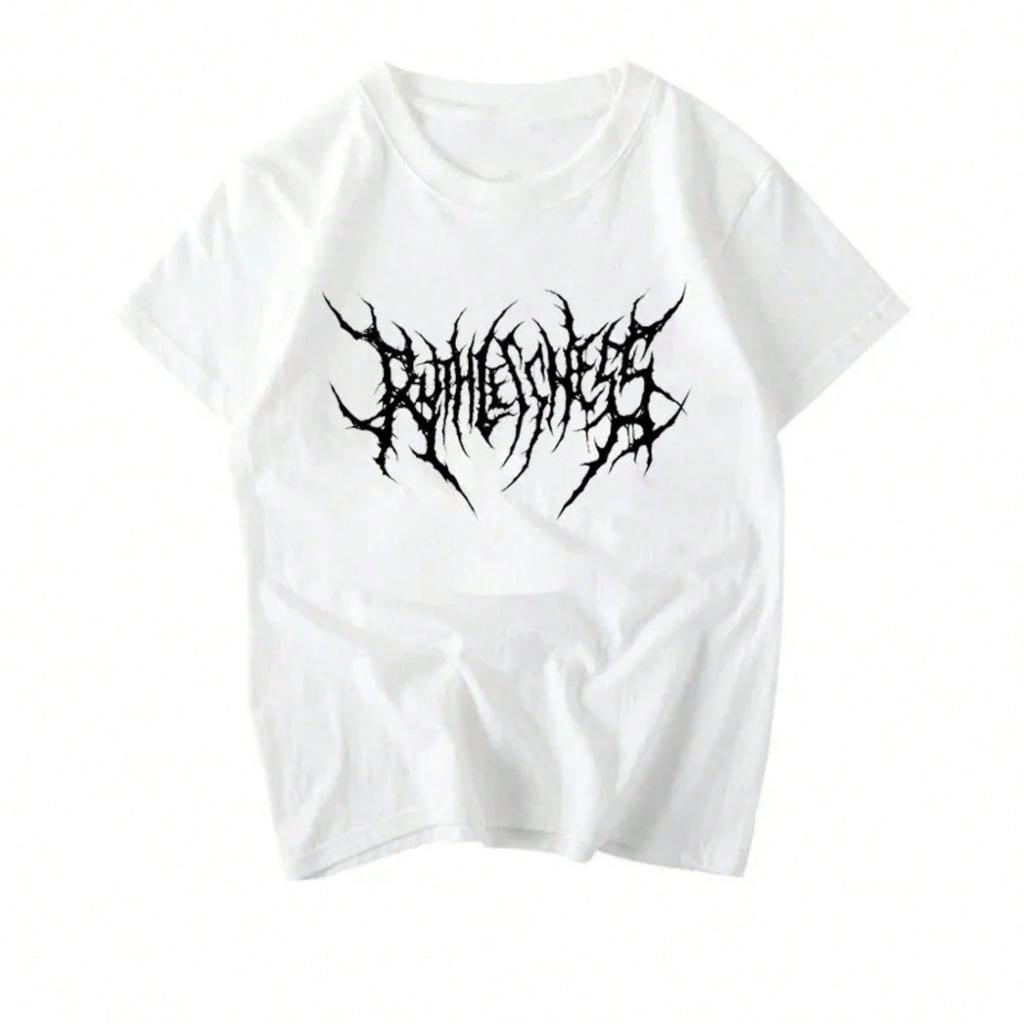 Gothic Vintage Women T-Shirts Y2k Oversized Tshirt Aesthetic Punk Clothes Harajuku T-Shirt With Short Sleeve Graphic
