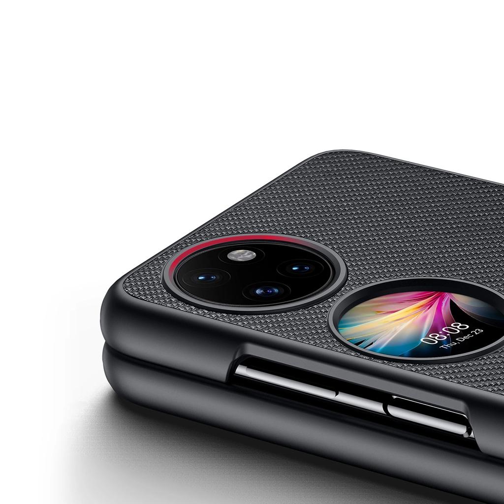 Dux Ducis Fino Etui Pokrowiec Pokryty Nylonowym Materiałem Huawei P50 Pocket Czarny