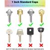 Vibit 80 Pack Key Caps Covers 1 Inch Standard & 0.95 Inch Round Key Caps Set 2 Styles Key Head Protectors for Small Regular Round Flat House Keys