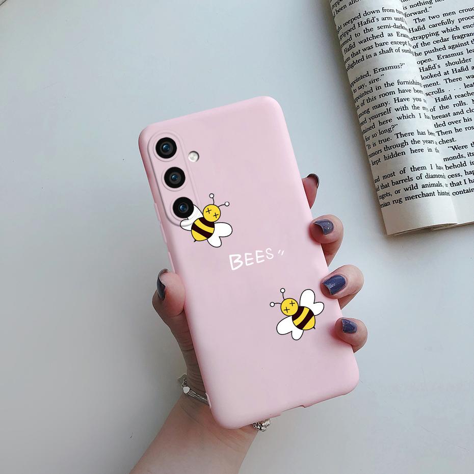 For Samsung Galaxy S23 FE 5G Matte Phone Case Cute Cat Cartoon Soft Silicone Back Cover For Samsung S23 FE S23FE S 23 FE 5G Case