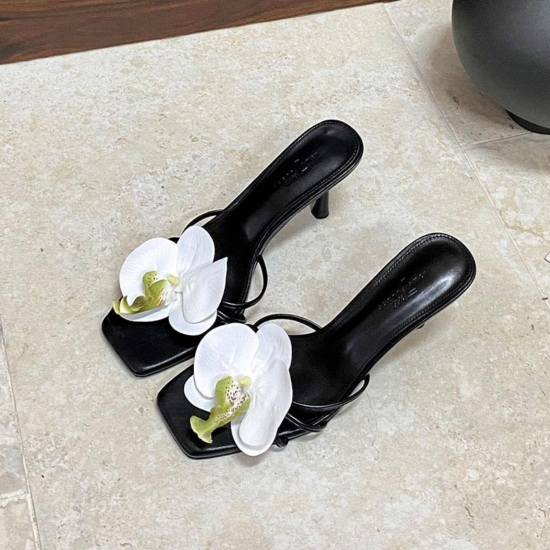 

Мода 2025 Новая Мода Цветок Женские Туфли-Лодочки на Тонком Каблуке Роскошная Женская Обувь Слипоны Квадратный Носок Женские Туфли на Высоком Каблуке Слайды 38