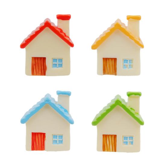 Yousheng Miniature Cottage Dollhouse Accessories Mini Resin House Micro Landscape for Plant Pot Fairy Garden DIY