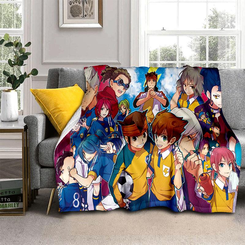 3D Inazuma Eleven Mark Evans Anime Cartoon Soft Plush Blanket,Flannel Blanket Throw Blanket for Living Room Bedroom Bed Sofa Kid