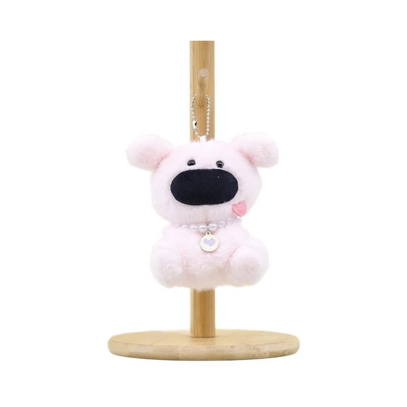 Charming Big Nose Puppy Plush Keychain Soft Dog Toy Bag Charm And Key Holder