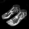 Manichino Piedi Uomo Piedi Manichino Trasparenti 22x9cm Donna Modello Fatto a Mano Strumento di Esposizione PVC Forma per Scarpe Supporto per Scarpe 1 Paio