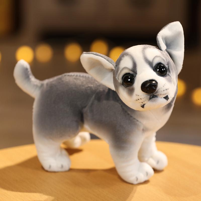 18cm Cane Cucciolo Simulazione Peluche Giocattolo Imbottito Carlino Chihuahua Bulldog Beagle Husky Animale Piccolo Peluche Regalo