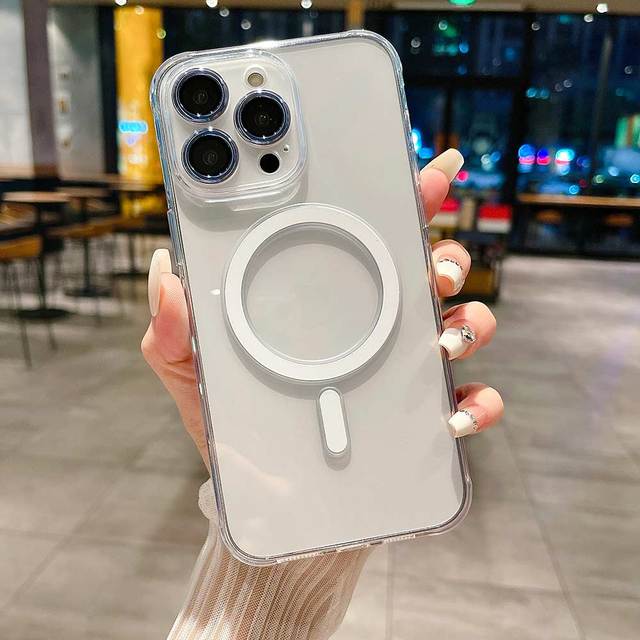 Průhledný bezdrátový nabíjecí kryt na telefon pro iPhone 14 13 12 11 Pro Max 14 Plus 14pro Max Nárazuvzdorný chránič objektivu Měkký akrylový kryt