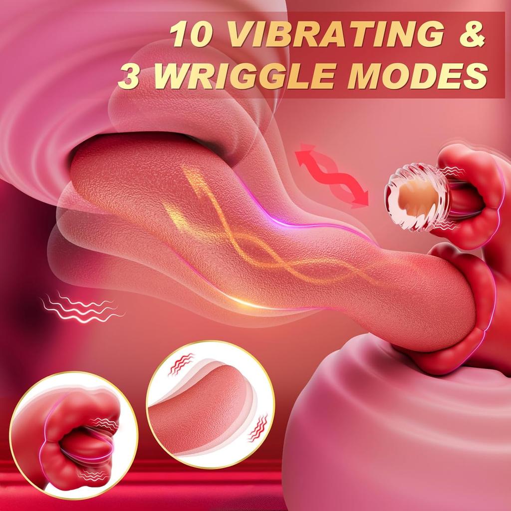 Vibrador de Lengua Scroll Clitoriano 3 en 1 para Mujeres Estimulador del Clítoris, Pezones, Punto G Masajeador Vibrador de Vagina Femenina Juguetes Sexuales para Adultos Masturbador de Inserción 2026