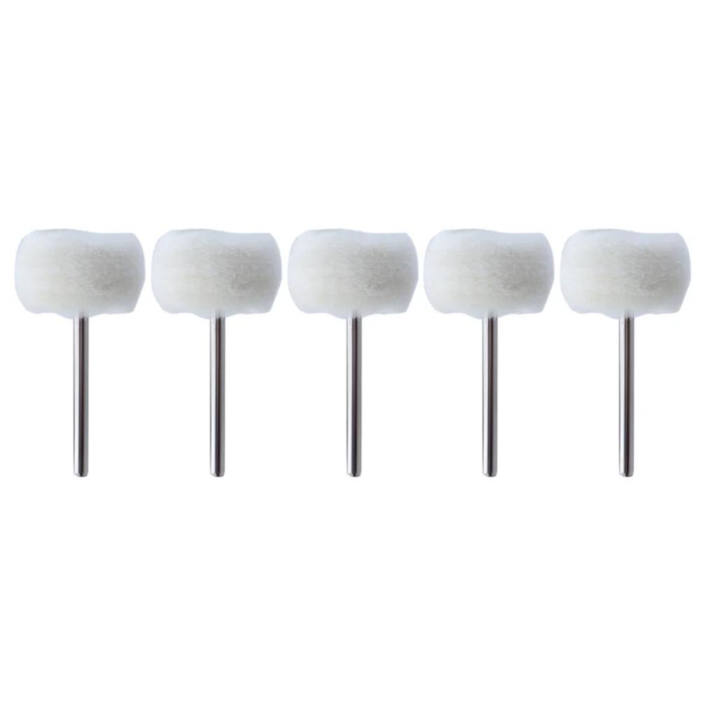 1-20PCS Jewelry Polishing Brush Cotton Wool Felt Grinding Sanding Head Abrasive Buffing Wheel 3mm Shank Drill Rotary Tool