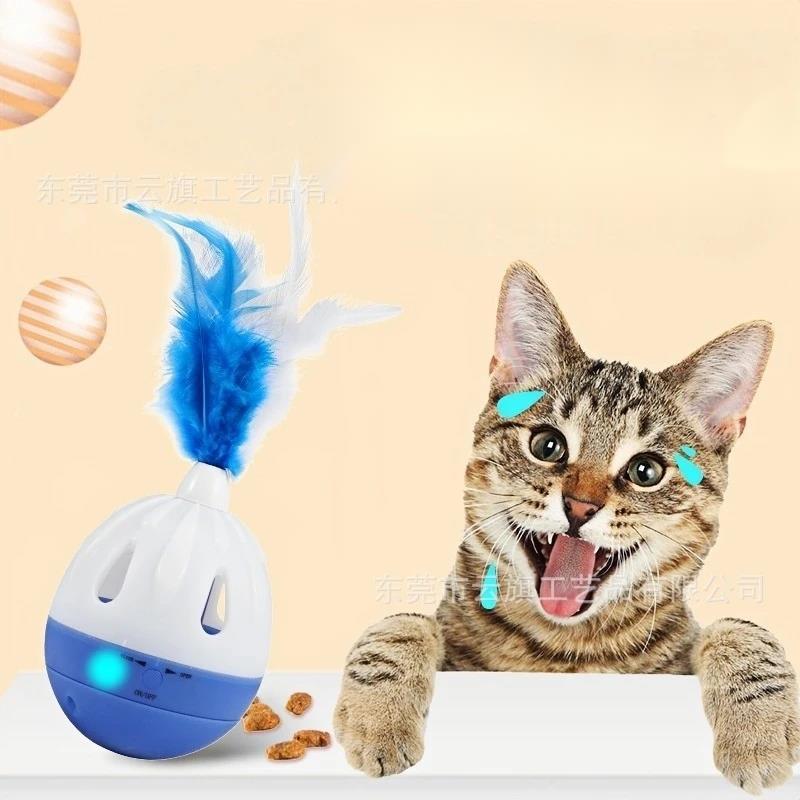 Pet Dog Cat Slow Feeder Toy Interactive Automatic Sounding Wobbler Ball Puzzle Treat Dispenser For Pets Training And Feeding Fun