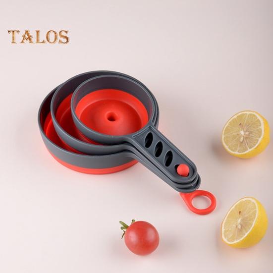 3Pcs Oil Funnel Hanging Hole Design Dispense Silicone Durable Folding Kitchen Food Transfer Funnels Home Supply