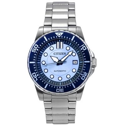 Limited Edition Stainless Steel Blue Dial Automatic NJ0178-81M 100M Men's Watch
